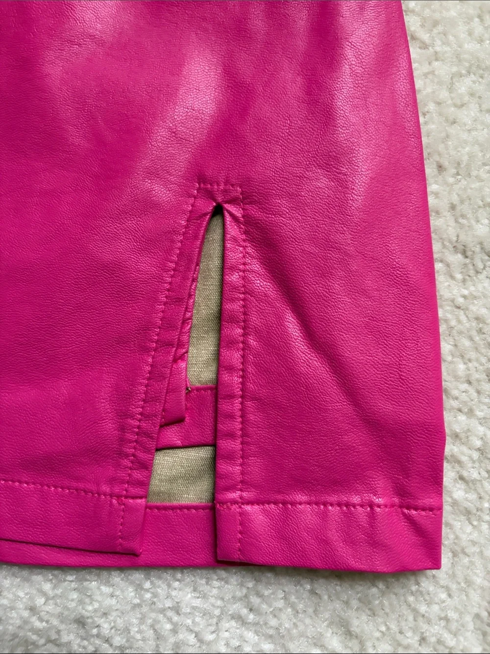 Cotton Candy Faux Leather Skort